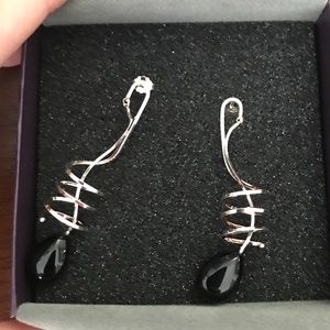 Pia Black Stone Earrings